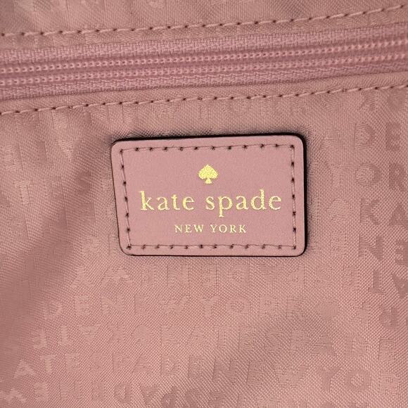 Kate Spade Wright Place Karla Tote 100% Leather Plum Dawn Rioja Large New - Picture 7 of 14